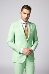 COSTUM CASUAL VERDE PASTEL JEFFREY SINGLE BREASTED